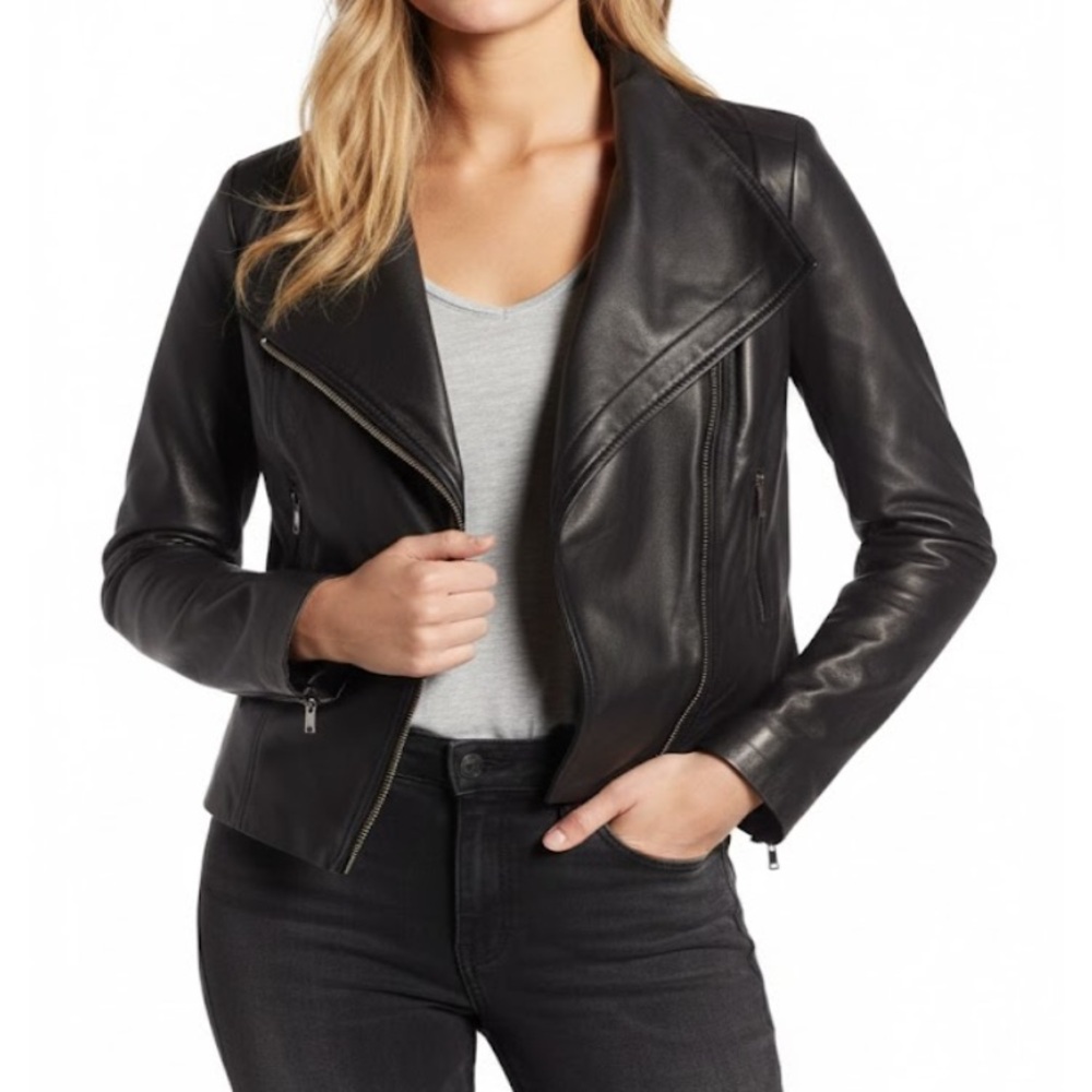Cheslea28 moto leather jacket black XS